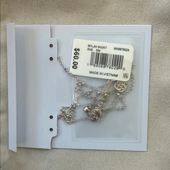 Kendra Scott Mylah Silver Short Pendant Necklace, NWT, Includes Gift Bag - Picture 5 of 7